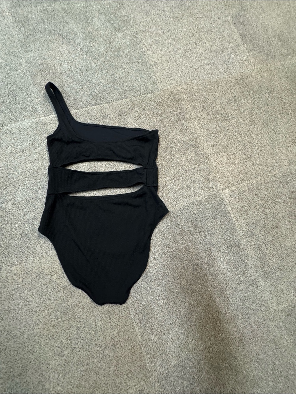 aerie Black One-Shoulder Cutout Kids One-Piece